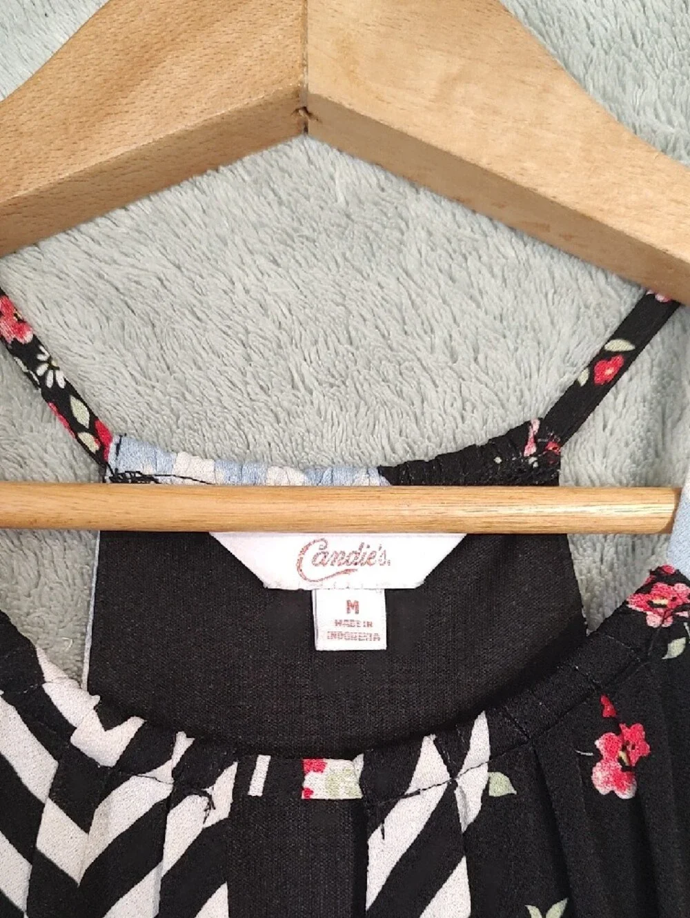 Candie's Black & Red Patchwork Halter Maxi Dress - Picture 11 of 15